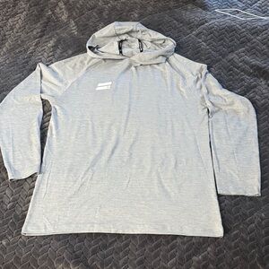 Hurley Men's Gray Hooded Performance Shirt Size Medium